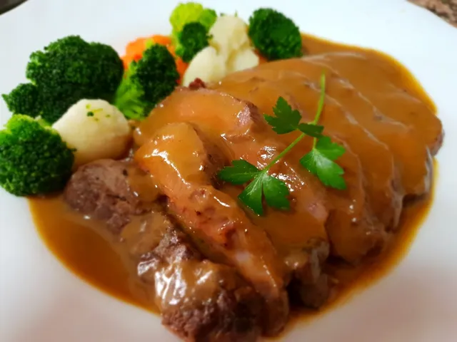 Solomillo al vino tinto